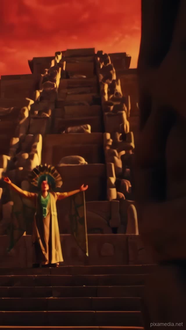 Quetzal Dawn Over Tenochtitlan - Ancient Civilizations AI stock